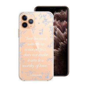 White Worthy of Love Phone Case