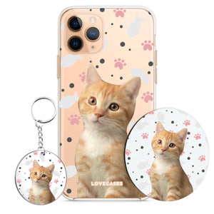 Personalised Pet Portrait Phone Case, Coaster + Keyring Bundle