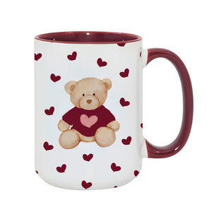 Teddy Bear Burgundy Mug