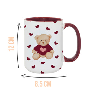 Teddy Bear Burgundy Mug