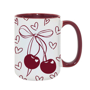 Cherry Coded Burgundy Mug