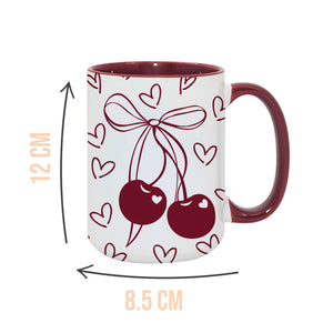 Cherry Coded Burgundy Mug