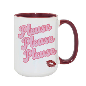 Please Please Please Burgundy Mug