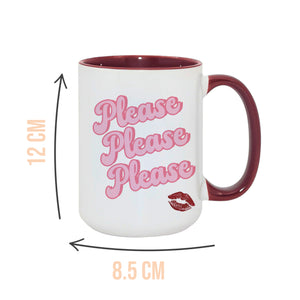 Please Please Please Burgundy Mug