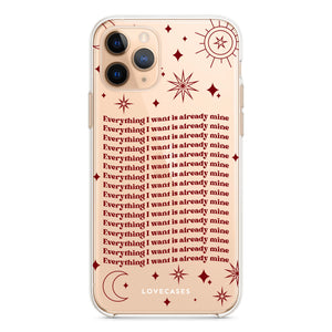 Burgundy Affirmations Phone Case