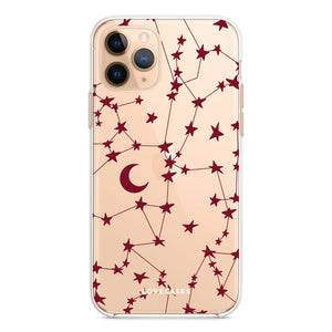 Burgundy Stars & Moons Phone Case