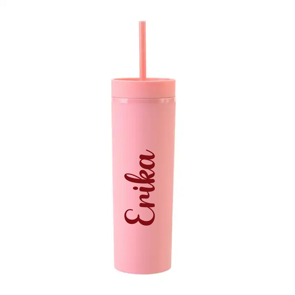 Personalised Name - Blush Skinny Tumbler