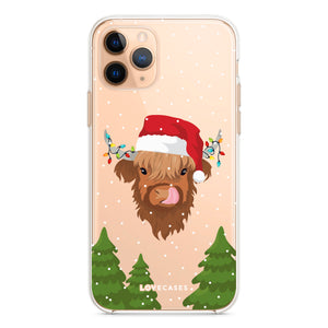 Santa Highland Cow Phone Case