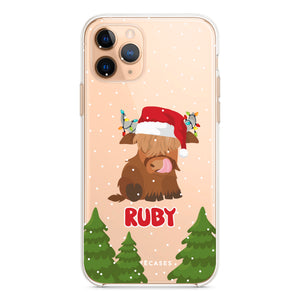 Personalised Santa Baby Highland Cow Phone Case