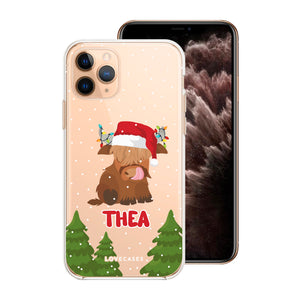 Personalised Santa Baby Highland Cow Phone Case