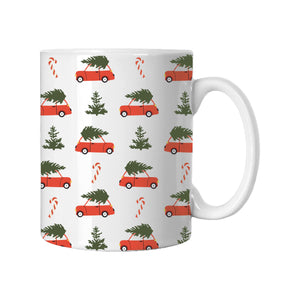 Red Christmas Tree Hunt Mug