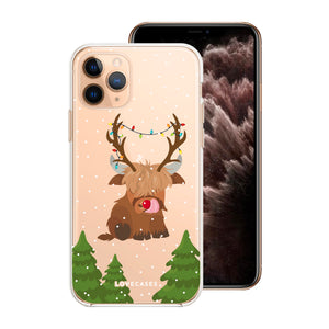 Reindeer Baby Highland Cow Phone Case