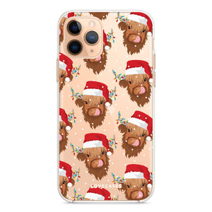 Shelby the Santa Highland Cow Phone Case