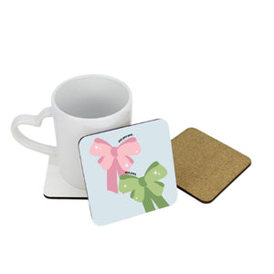 Pink Goes Good With Green Square Coaster