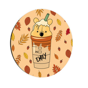 Personalised PSL Winnie Circle Coaster