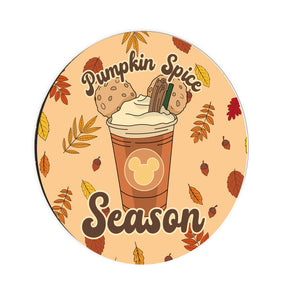 Mickey Pumpkin Spice Season Circle Coaster