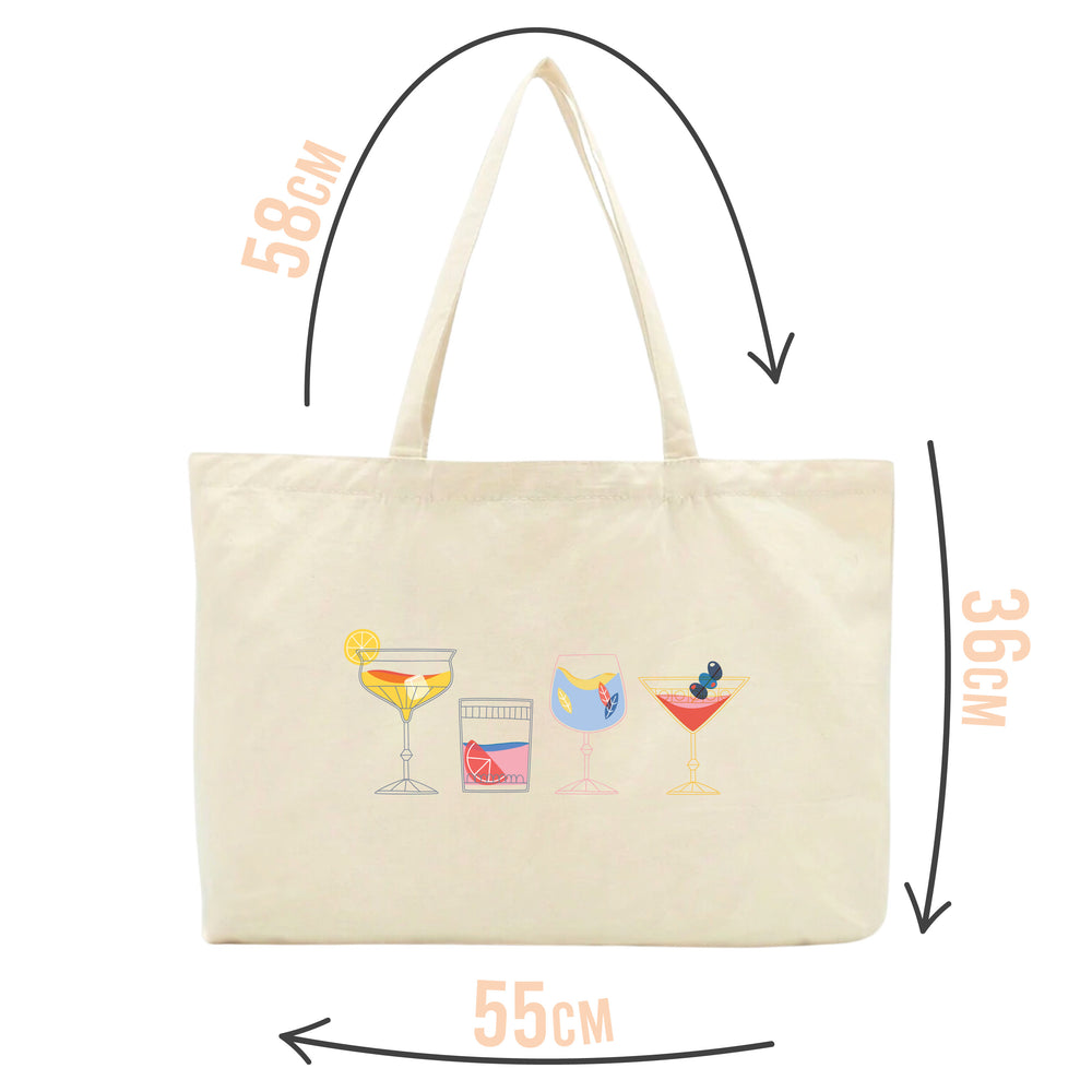 Retro Cocktails Tote