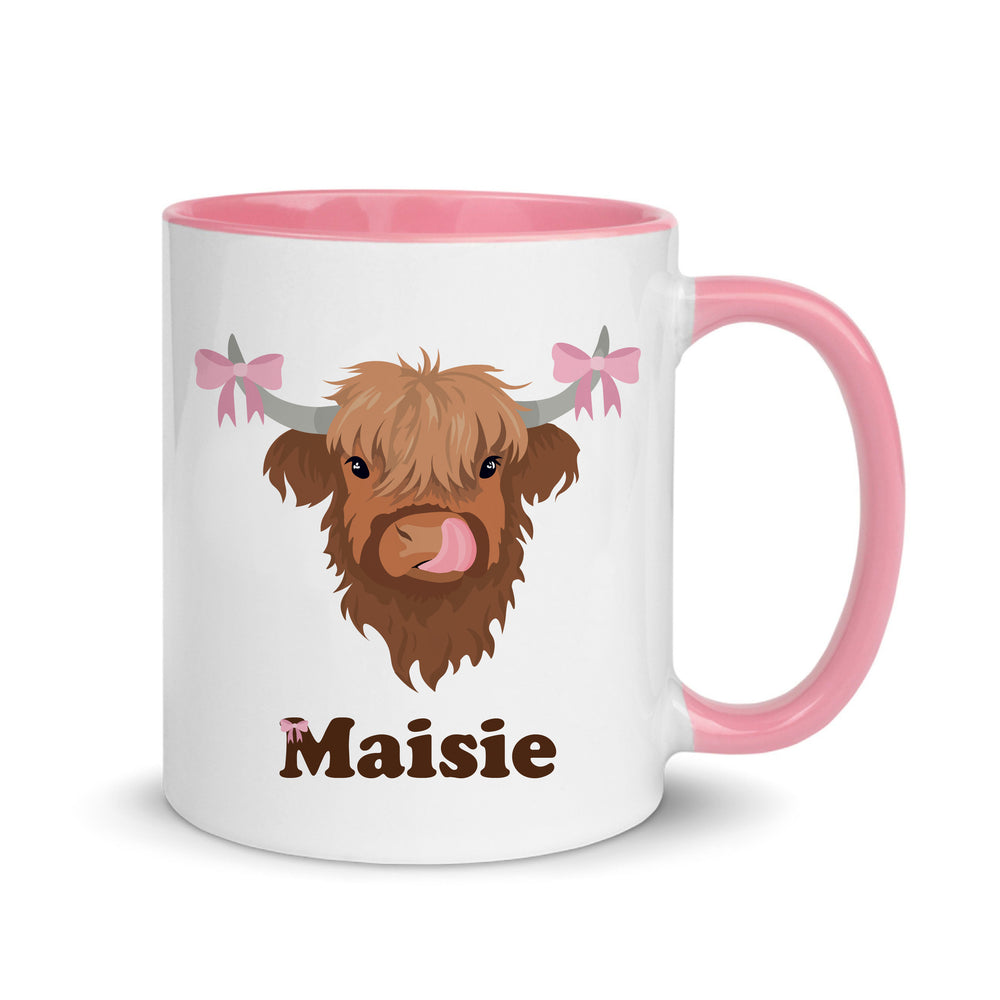 Personalised Coquette Highland Cow Mug