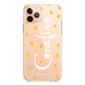 White Button Stars Phone Case