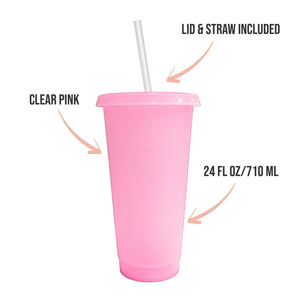 Doll Silhouette Pink Tumbler Cup