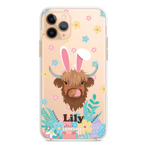 Personalised Easter Highland Cow Phone Case