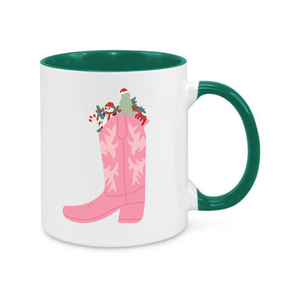 Festive Cowboy Boot Mug