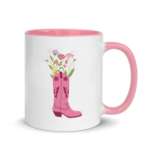 Floral Cowgirl Boot Mug