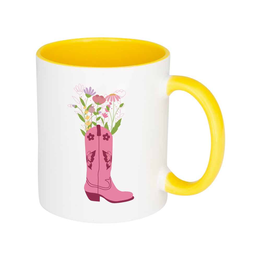 Floral Cowgirl Boot Mug