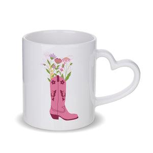 Floral Cowgirl Boot Mug