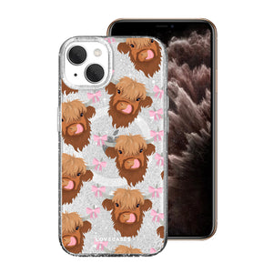 Bonnie the Highland Cow Glitter MagSafe Case