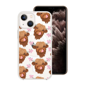 Bonnie the Highland Cow Clear MagSafe Case