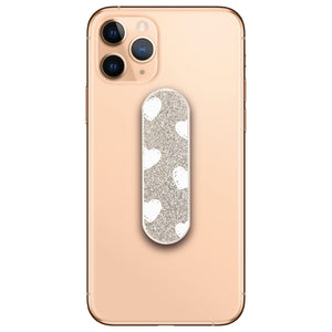 White Hearts Glitter Phone Loop