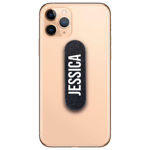 Personalised Bold Name Glitter Phone Loop