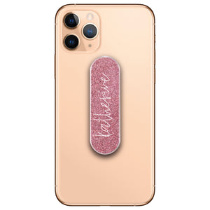 Personalised Handwritten Name Glitter Phone Loop