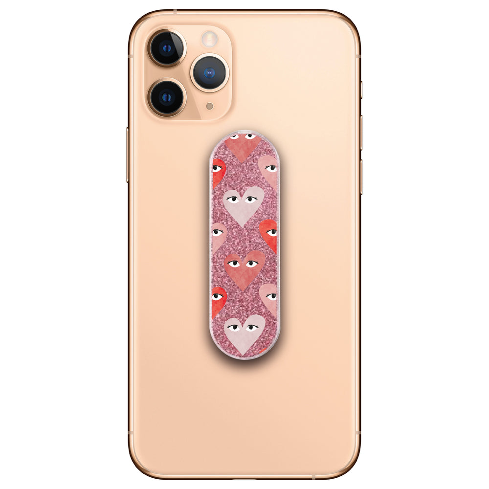 Heart Eyes Glitter Phone Loop