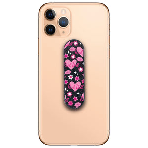 Pink Real Doll Pattern Glitter Phone Loop