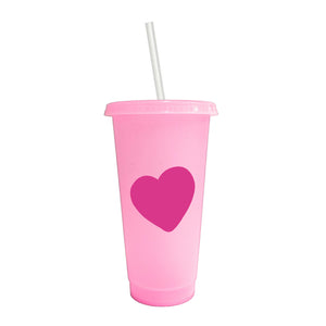 Heart Pink Tumbler Cup