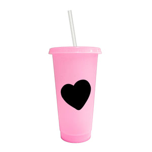 Heart Pink Tumbler Cup