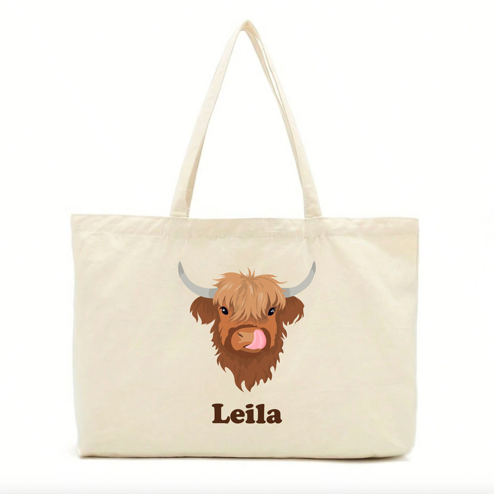 Personalised Highland Cow Tote