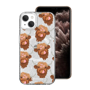 Connie the Highland Cow Glitter MagSafe Case