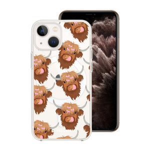 Connie the Highland Cow Clear MagSafe Case