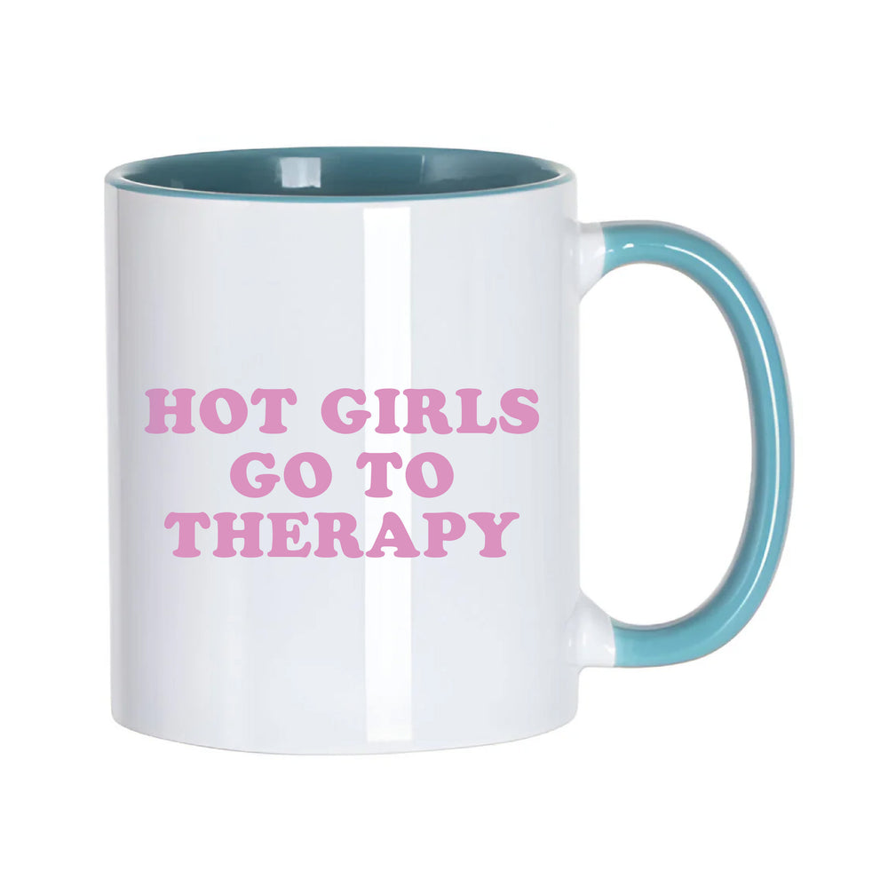 Hot Girls Slogan White Mug