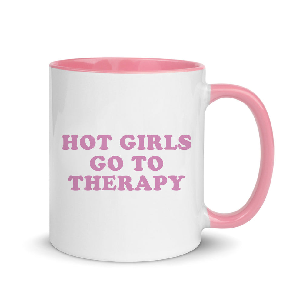 Hot Girls Slogan White Mug