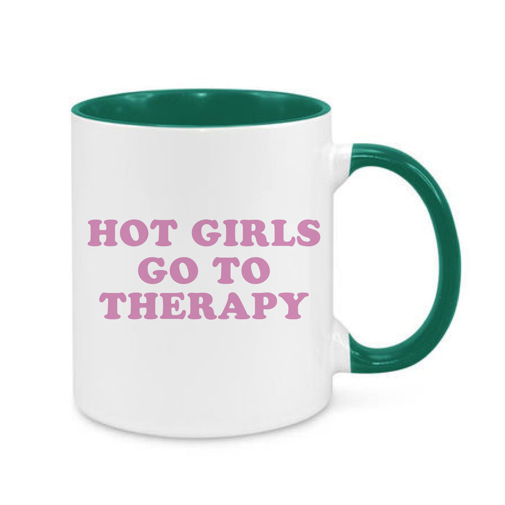 Hot Girls Slogan White Mug