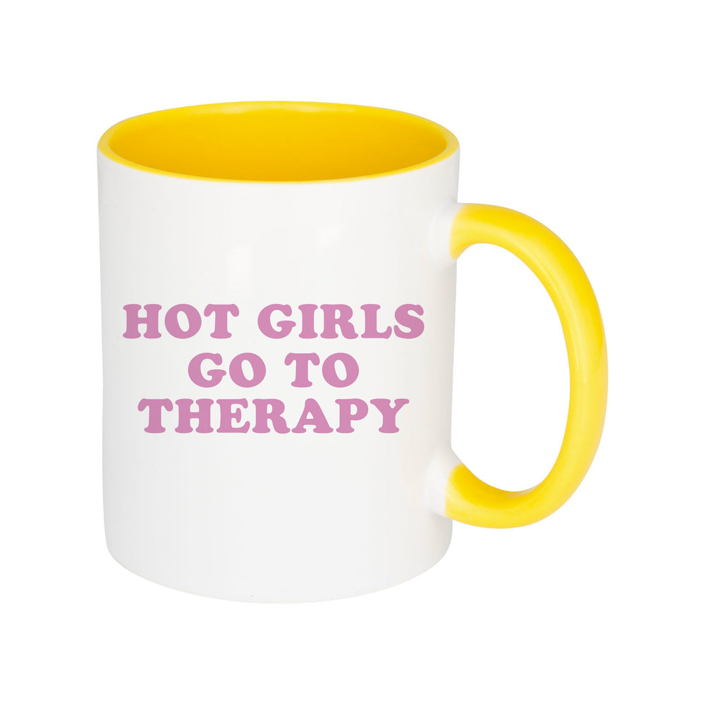 Hot Girls Slogan White Mug