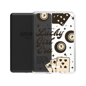 Black Lucky Girl Kindle Case