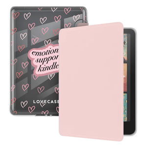 Pink Emotional Support Foldable Kindle Cover