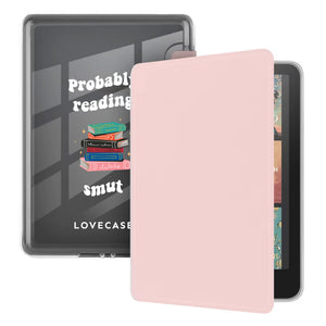 Pink Personalised Probably Reading Foldable Kindle Cover