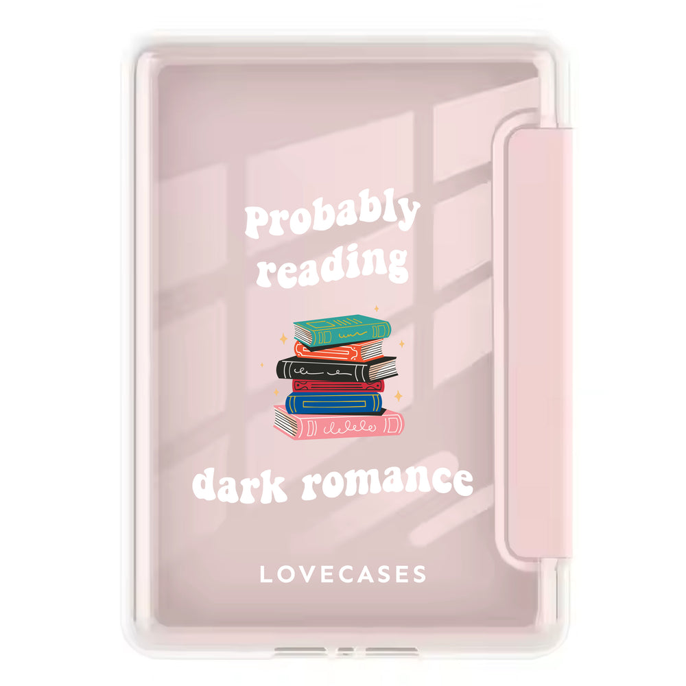 Pink Personalised Probably Reading Foldable Kindle Cover