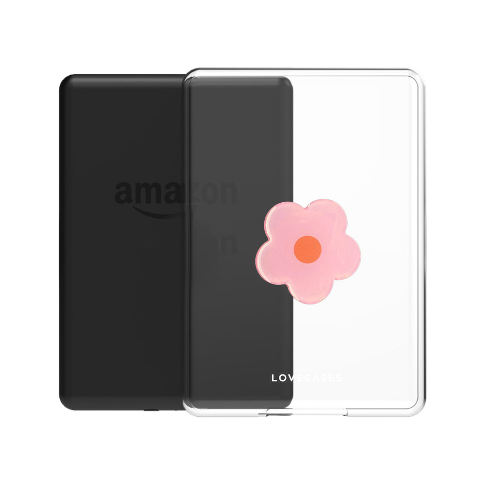 Pink Flower Power Kindle Grip Pop Holder & Stand